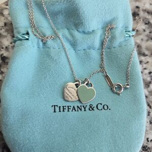 Tiffany & Co. Sterling Silver Necklace with Tiffany Blue Heart Charm